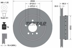 TEXTAR Disc Frana 92265925 Bmw 5 Bmw (Brilliance) 5 Series (92265925)
