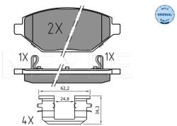 MEYLE Set Placute Frana, Frana Disc Punte Fata 0252252218 Opel Karl