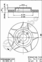 BREMBO Disc Frana 09.5802. 76 Dacia Logan/Logan Ii/Sandero/Sandero Ii Lada Largus