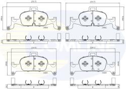 COMLINE Set Placute Frana, Frana Disc Cbp02365 Audi A4 B9/A5/A6 C8/A7/Q5