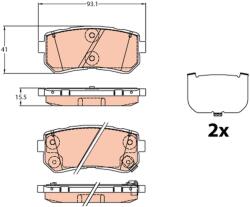 TRW Set Placute Frana, Frana Disc Gdb3636 Hyundai Tucson Kia Sportage Iv (GDB3636)
