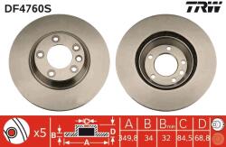 TRW Disc Frana Df4760S Audi Q7 Porsche Cayenne/Panamera Vw Touareg