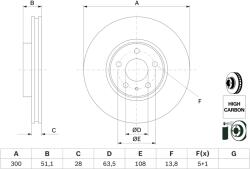 Bosch Disc Frana 0986479D85 Ford Mondeo V Ford Australia Mondeo