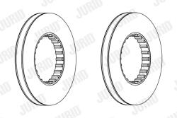 JURID Disc Frana 569213J Renault Trucks C/K/Magnum/Premium 2/T Van Hool T-Serie