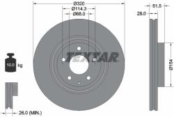 TEXTAR Disc Frana 92315203 Mazda 6/Cx-5/Cx-9 (92315203)