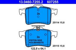 ATE Set Placute Frana, Frana Disc 13.0460-7255.2 Jaguar Xf I/Xf Sportbrake/Xj/Xk Ii