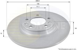 COMLINE Disc Frana Adc1551 Citroën C5 Iii/C6 Peugeot 407/508 I/508 Sw I/607/Rcz (ADC1551)