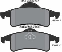 TEXTAR Set Placute Frana, Frana Disc 2333901 Jeep Cherokee/Grand Cherokee Ii (2333901)