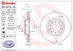 BREMBO Disc Frana 09.9772. 11 Audi A1/A3/Q2/Q3/Tt Audi (Faw) A3/Q2L/Q3 Cupra Formentor (09.9772.11)