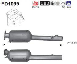 AS Filtru Funingine/Particule, Sist. De Esapament Fd1099 Renault Laguna/Laguna Iii