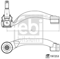 FEBI BILSTEIN Cap De Bara Axa Fata Stanga 197253 Jaguar Xe/Xf Ii/Xf Sportbrake (197253)