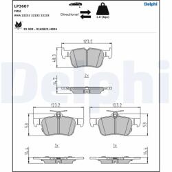 DELPHI Set Placute Frana, Frana Disc Lp3607 Ford Focus Iv/Galaxy Iii/Galaxy Mk Iii/S-Max