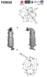 AS Filtru Funingine/Particule, Sist. De Esapament Fd5028 Honda Accord Viii (FD5028)