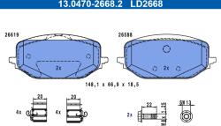 ATE Set Placute Frana, Frana Disc 13.0470-2668.2 Citroën Berlingo/C5 Aircross/C5 X