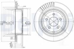 DELPHI Disc Frana Bg4041 Infiniti Fx/G/Jx/M/M37/Q50/Q60/Q70/Qx60 Nissan Elgrand/Quest