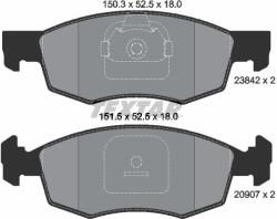 TEXTAR Set Placute Frana, Frana Disc 2384201 Fiat Argo/Cronos/Doblo/Grand Siena (2384201)