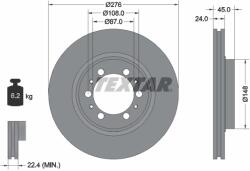 TEXTAR Disc Frana 92079800 Changfeng Duv/Heijingang/Leopaard Cs6/Leopaard Ct5/Q6/Qibing