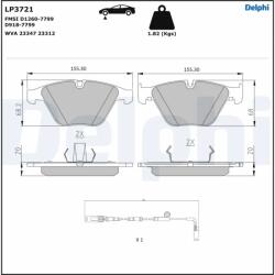DELPHI Set Placute Frana, Frana Disc Lp3721 Bmw 6