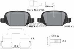 TEXTAR Set Placute Frana, Frana Disc 2351705 Alfa Romeo Mito (2351705)