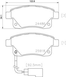 BREMBO Set Placute Frana, Frana Disc P24066 Byd Tang Ford Transit/Transit Tourneo