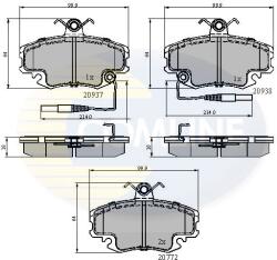 COMLINE Set Placute Frana, Frana Disc Cbp1431 Alpine A610/V6 Dacia Logan/Logan Pick-Up (CBP1431)