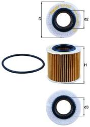 MAHLE Filtru Ulei Ox360D Seat Cordoba/Ibiza Iii/Ibiza Iv/Toledo Iv Skoda Fabia I/Rapid (OX360D)