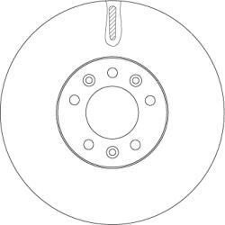 TRW Disc Frana Df4849S Citroën C5 Iii/Jumpy Ii Fiat Scudo Peugeot 407/Expert