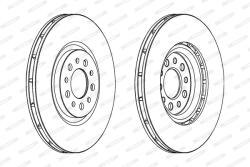 FERODO Disc Frana Ddf1453C Alfa Romeo 159/Brera/Giulietta/Spider Chrysler 200