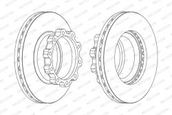 FERODO Disc Frana Fcr170A Scania 4 - Series/Citywide/G I/G Ii/Interlink/Irizar Century