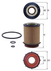 MAHLE Filtru Ulei Ox982D Infiniti Q30/Q50/Q60/Qx30 Mercedes-Benz A-Class/B-Class/Cla (OX982D)