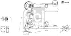 FEBI BILSTEIN Cap De Bara Axa Fata Stanga 186264 Bmw 2/3/3 Touring/4/4 Gran/I4 (186264)