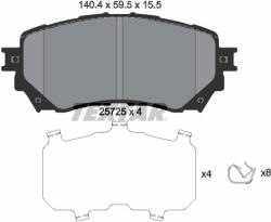 TEXTAR Set Placute Frana, Frana Disc 2572501 Mazda 6 Mazda (Faw) 6 Atenza/Cx-4