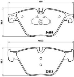 BREMBO Set Placute Frana, Frana Disc P06074 Bmw 5/6/6 Gran Bmw (Brilliance) 5 Series