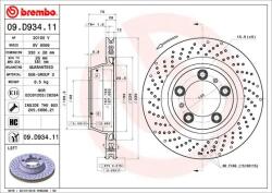 BREMBO Disc Frana 09. D934.11 Porsche 911 (09.D934.11)
