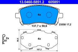 ATE Set Placute Frana, Frana Disc 13.0460-5851.2 Subaru Forester/Impreza/Legacy Ii