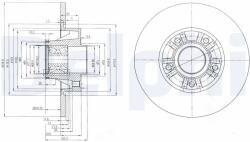 DELPHI Disc Frana Bg9031Rs Nissan Primastar Opel Vivaro A Renault Trafic Ii