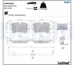 DELPHI Set Placute Frana, Frana Disc Lp5032Ev Audi E-Tron