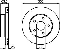 Bosch Disc Frana 0986478772 Jeep Grand Cherokee/Grand Cherokee Ii/Grand Cherokee Iii