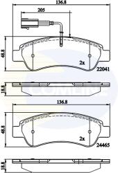 COMLINE Set Placute Frana, Frana Disc Cbp11604 Citroën Jumper I/Jumper Ii Fiat Ducato