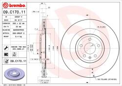 BREMBO Disc Frana 09. C170.11 Audi A6 C7/A7/A8 D4 Audi (Faw) A6L C7 (09.C170.11)