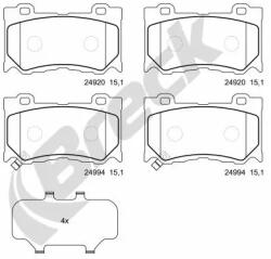 BRECK Set Placute Frana, Frana Disc 249940055100 Infiniti Fx/G/M/M37/Q50/Q60/Q70/Qx70 (249940055100)