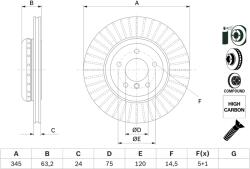 Bosch Disc Frana 0986479E13 Bmw 5/6 (0986479E13)