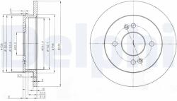 DELPHI Disc Frana Bg3981C Acura Nsx Honda Nsx I Hyundai I10 I Kia Picanto I/Picanto Ii (BG3981C)