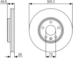 Bosch Disc Frana 0986479R93 Nissan Primastar Opel Vivaro A Renault Trafic Ii