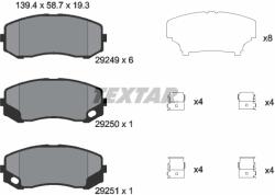 TEXTAR Set Placute Frana, Frana Disc 2924901 Mitsubishi Cantervi/Cantervii