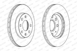 FERODO Disc Frana Ddf1130C Opel Corsa C/Corsa Classic C Vauxhall Corsa Mk Ii (DDF1130C)