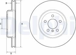 DELPHI Disc Frana Bg9154C Bmw 5/5 Gran Turismo/6/6 Gran/7 (BG9154C)