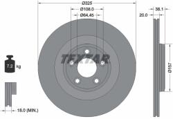 TEXTAR Disc Frana 92319905 Jaguar F-Type