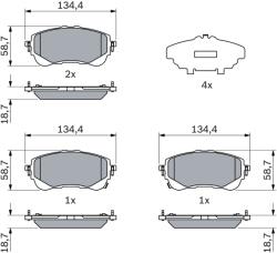 Bosch Set Placute Frana, Frana Disc 0986424898 Toyota Corolla