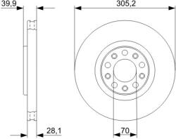 Bosch Disc Frana 0986479291 Alfa Romeo 159/Brera/Giulietta/Spider/Tonale Fiat 500X